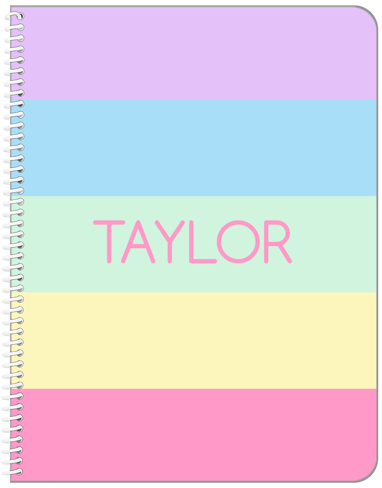 Personalized Color Block Notebook - Front View