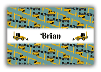 Thumbnail for Personalized Construction Truck Canvas Wrap & Photo Print II - Patina Background - Truck I - Front View