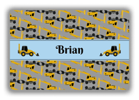 Thumbnail for Personalized Construction Truck Canvas Wrap & Photo Print II - Grey Background - Truck I - Front View