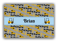 Thumbnail for Personalized Construction Truck Canvas Wrap & Photo Print II - Grey Background - Truck II - Front View