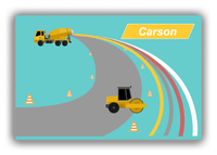 Thumbnail for Personalized Construction Truck Canvas Wrap & Photo Print III - Teal Background - Truck I - Front View