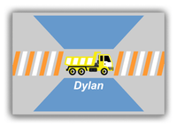 Thumbnail for Personalized Construction Truck Canvas Wrap & Photo Print IV - Grey Background - Truck I - Front View