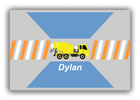 Thumbnail for Personalized Construction Truck Canvas Wrap & Photo Print IV - Grey Background - Truck II - Front View