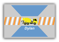 Thumbnail for Personalized Construction Truck Canvas Wrap & Photo Print IV - Grey Background - Truck II - Front View