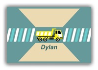 Thumbnail for Personalized Construction Truck Canvas Wrap & Photo Print IV - Patina Background - Truck I - Front View