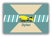 Thumbnail for Personalized Construction Truck Canvas Wrap & Photo Print IV - Patina Background - Truck II - Front View