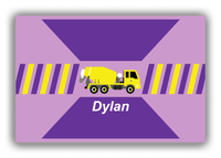 Thumbnail for Personalized Construction Truck Canvas Wrap & Photo Print IV - Lilac Background - Truck II - Front View