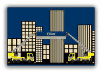 Thumbnail for Personalized Construction Truck Canvas Wrap & Photo Print V - Navy Background - Front View