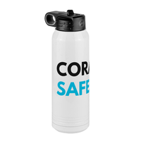 Thumbnail for Personalized Coral Safe Company Water Bottle (30 oz) - Front Left View