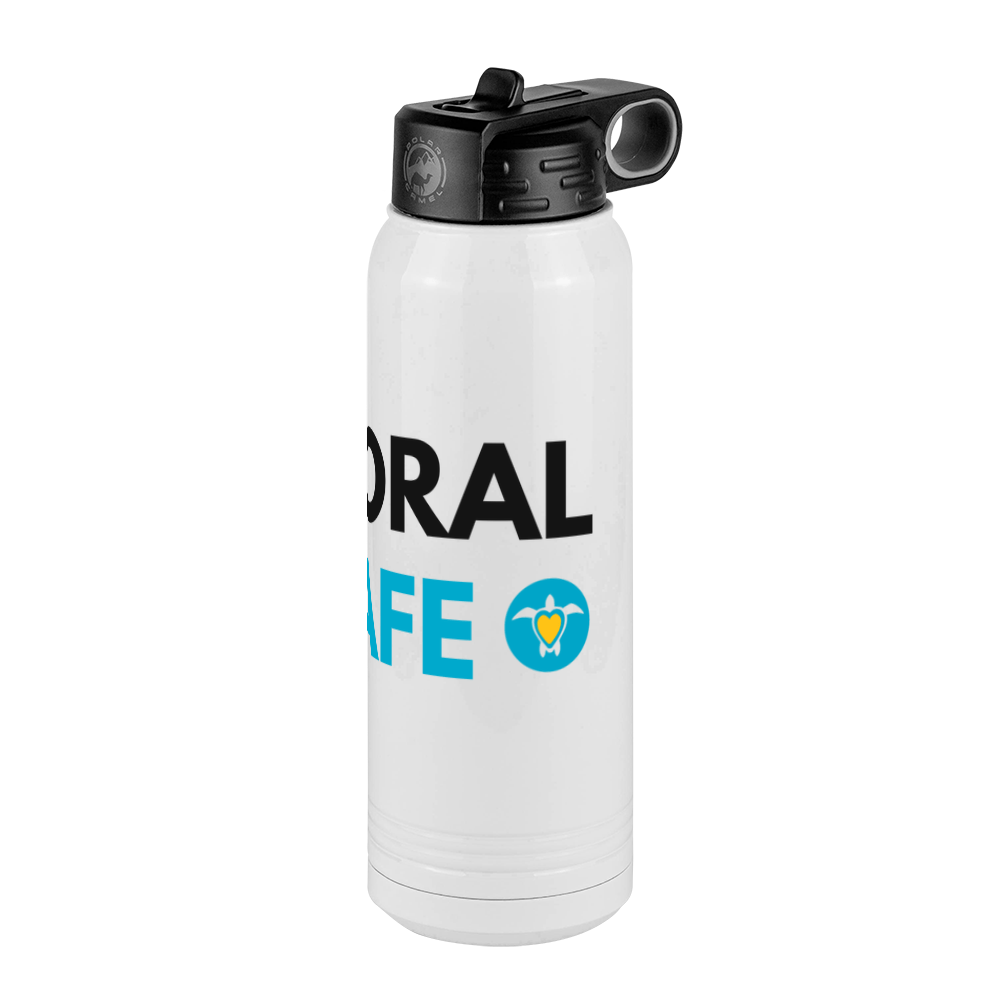 Personalized Coral Safe Company Water Bottle (30 oz) - Front Right View