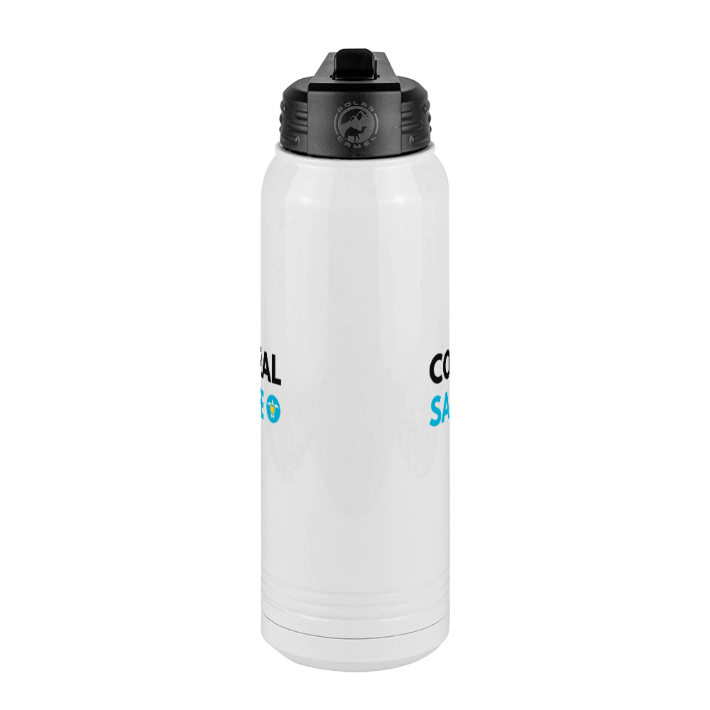 Personalized Coral Safe Company Water Bottle (30 oz) - Center View