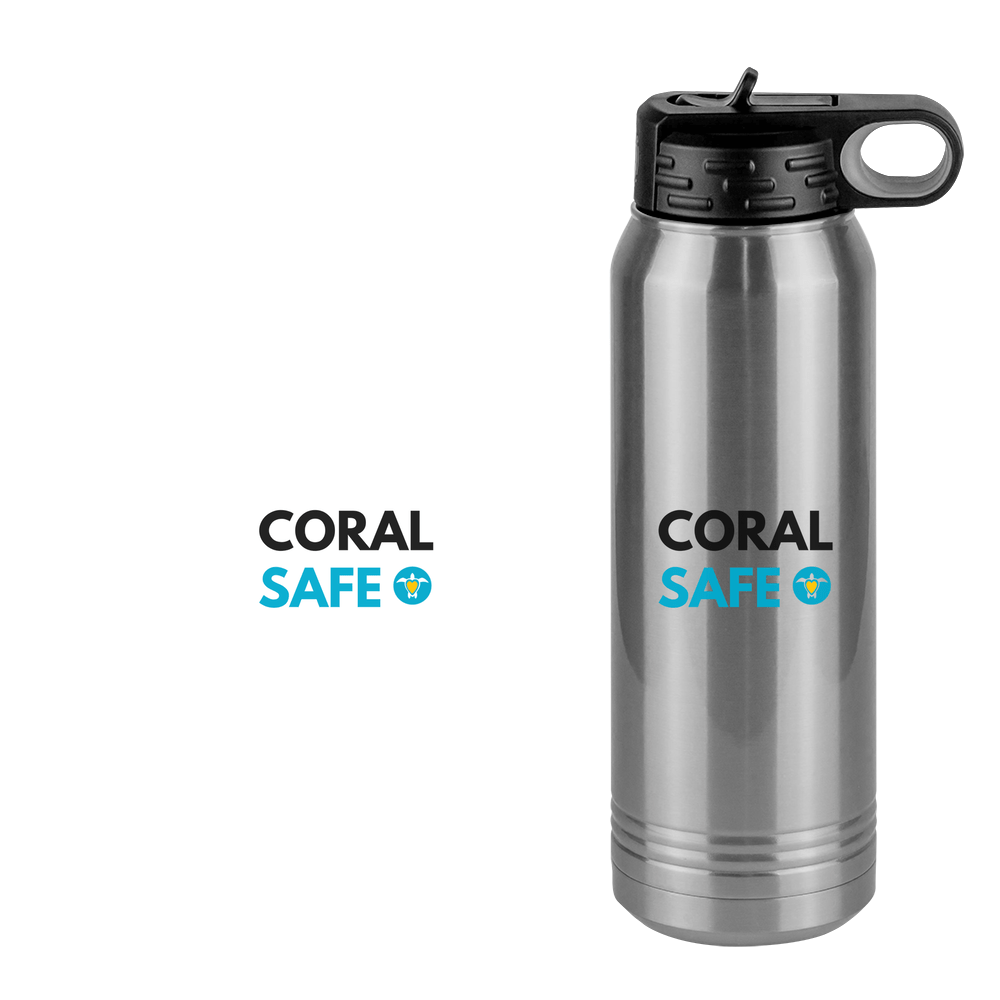 Personalized Coral Safe Company Water Bottle (30 oz) - Design View