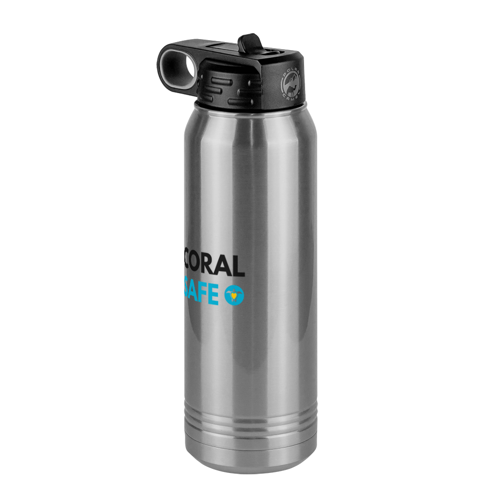Personalized Coral Safe Company Water Bottle (30 oz) - Front Left View