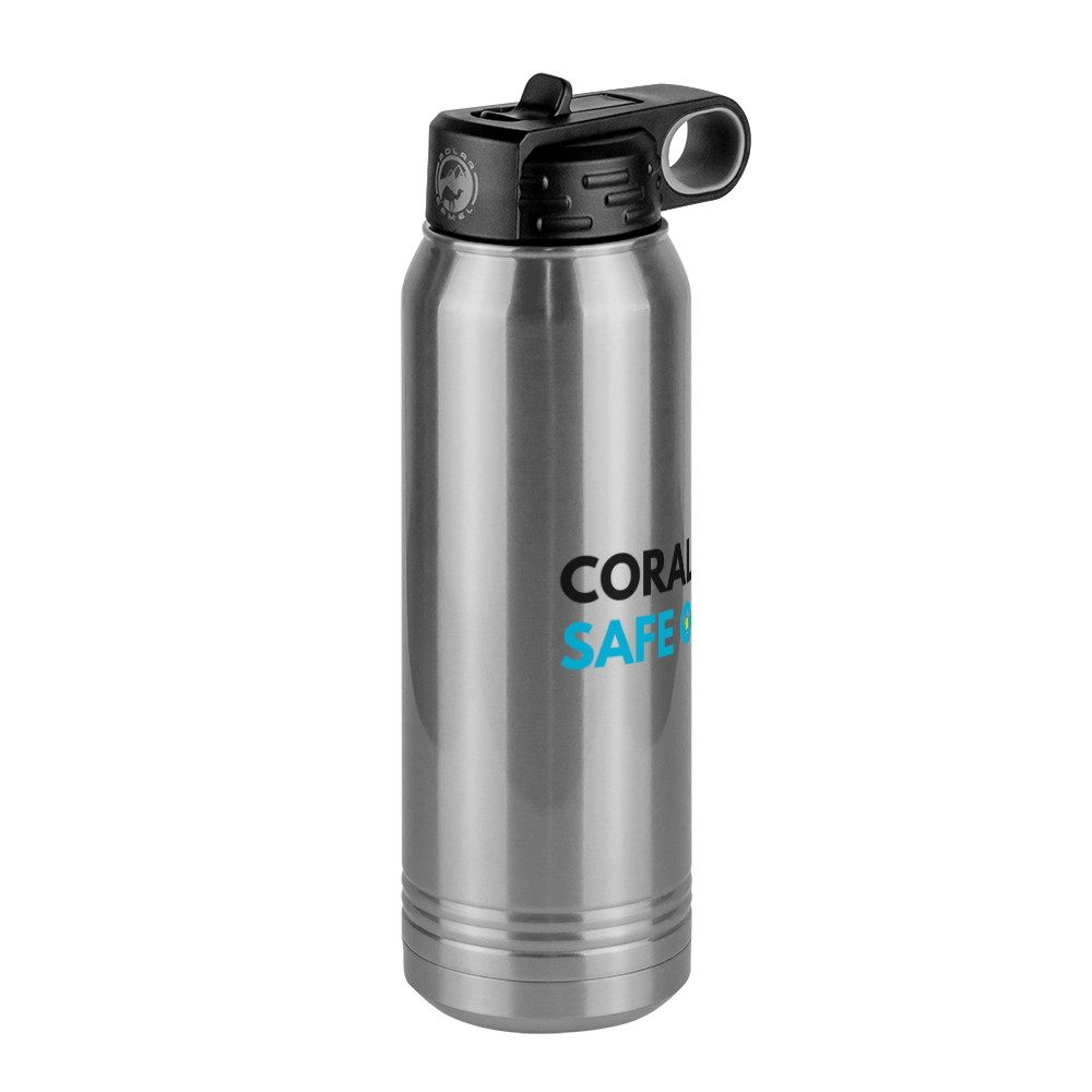 Personalized Coral Safe Company Water Bottle (30 oz) - Front Right View