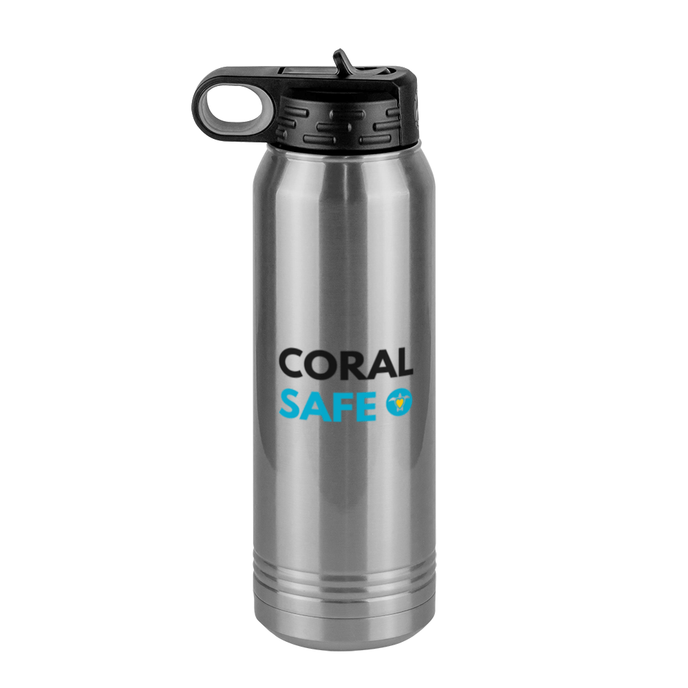 Personalized Coral Safe Company Water Bottle (30 oz) - Left View