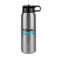 Thumbnail for Personalized Coral Safe Company Water Bottle (30 oz) - Right View