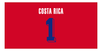 Thumbnail for Personalized Costa Rica Jersey Number Beach Towel - Red - Front View