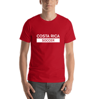 Thumbnail for Costa Rica Soccer T-Shirt - Red - Shirt View