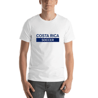 Thumbnail for Costa Rica Soccer T-Shirt - White - Shirt View