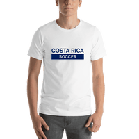 Thumbnail for Costa Rica Soccer T-Shirt - White - Shirt View