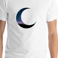 Thumbnail for Crescent Sky T-Shirt - White - Shirt Close-Up View