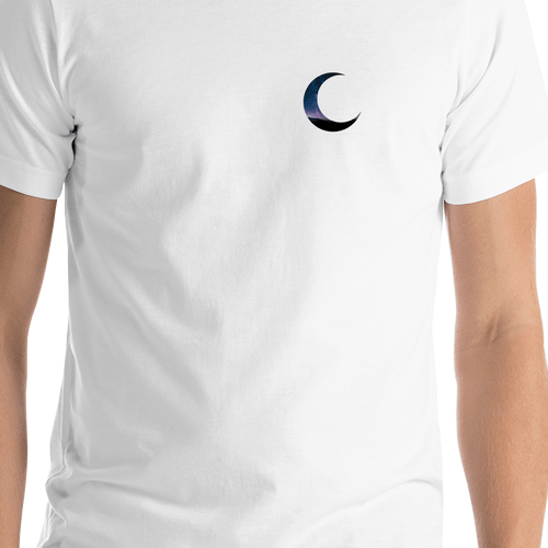 Crescent Sky T-Shirt - White - Shirt Close-Up View