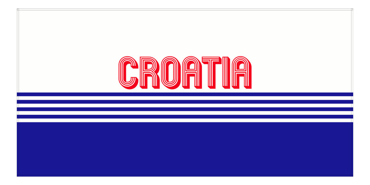 Personalized Croatia Beach Towel - Front View
