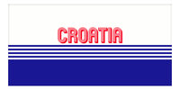 Thumbnail for Personalized Croatia Beach Towel - Front View