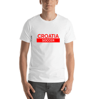 Thumbnail for Croatia Soccer T-Shirt - White - Shirt View