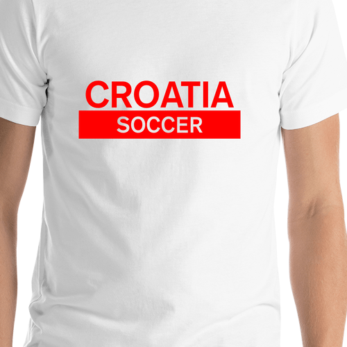 Croatia Soccer T-Shirt - White - Shirt Close-Up View