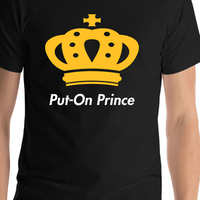 Thumbnail for Personalized Crown T-Shirt - Black - Put-On Prince - Shirt Close-Up View