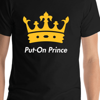 Thumbnail for Personalized Crown T-Shirt - Black - Put-On Prince - Shirt Close-Up View