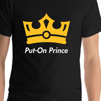 Thumbnail for Personalized Crown T-Shirt - Black - Put-On Prince - Shirt Close-Up View