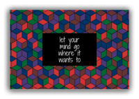 Thumbnail for Personalized Cubes Canvas Wrap & Photo Print - Text on Rectangle - Front View