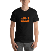 Thumbnail for Custom High School Football T-Shirt - Black - Shirt View