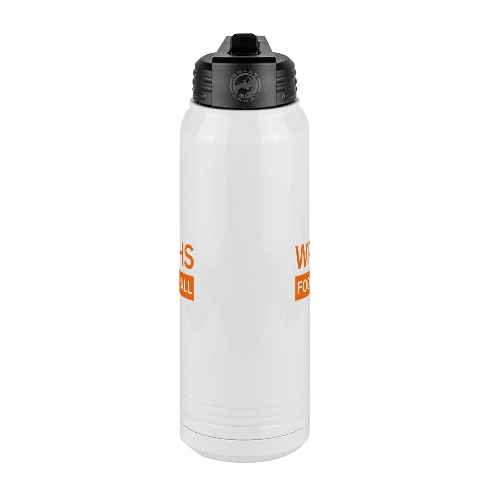 Custom High School Football Water Bottle (30 oz) - Center View
