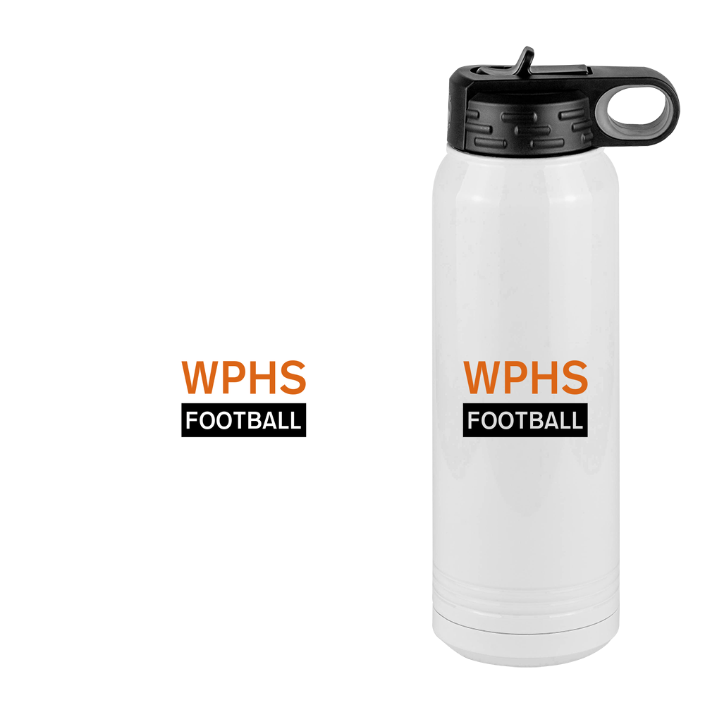 Custom High School Football Water Bottle (30 oz) - Design View