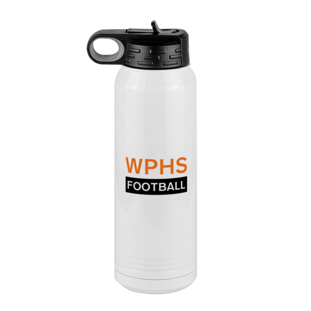 Custom High School Football Water Bottle (30 oz) - Left View