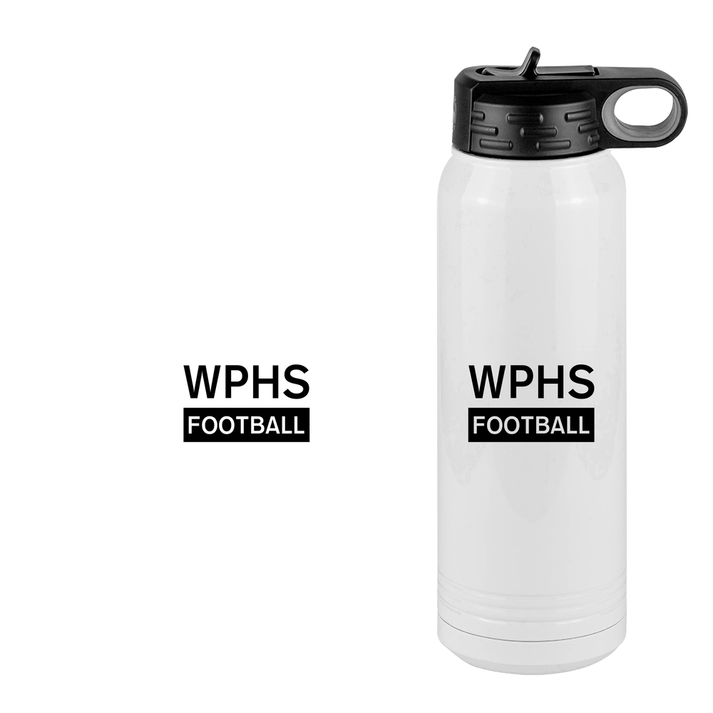 Custom High School Football Water Bottle (30 oz) - Design View