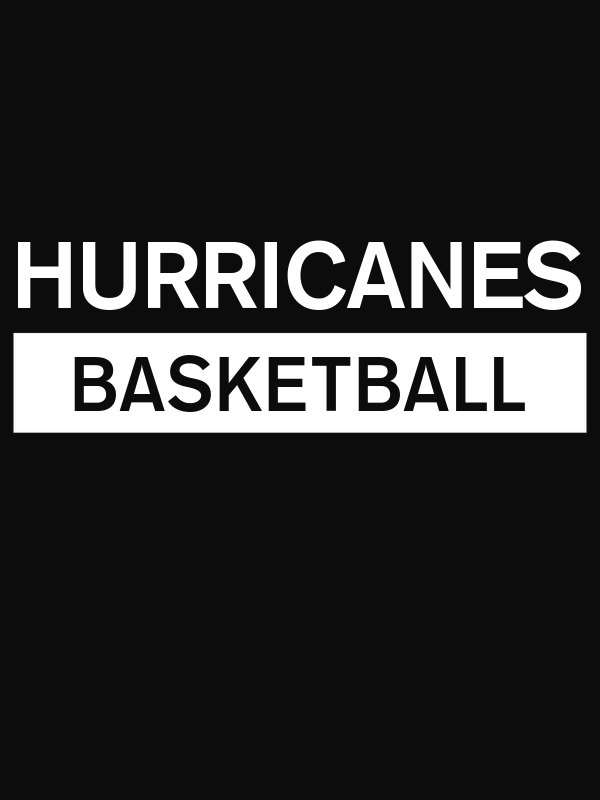Custom High School Hurricanes Basketball T-Shirt - Black - Decorate View