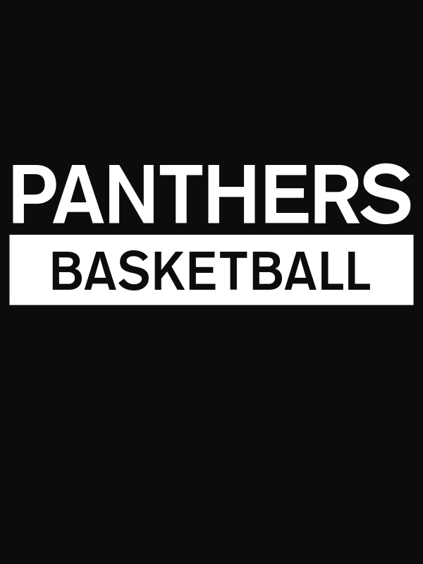 Custom High School Panthers Basketball T-Shirt - Black - Decorate View