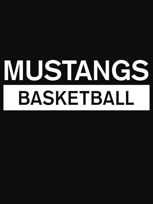 Custom High School Mustangs Basketball T-Shirt - Black - Decorate View