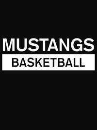 Thumbnail for Custom High School Mustangs Basketball T-Shirt - Black - Decorate View