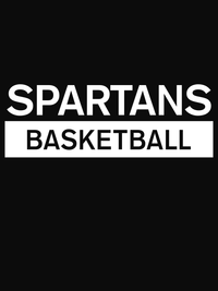 Thumbnail for Custom High School Spartans Basketball T-Shirt - Black - Decorate View