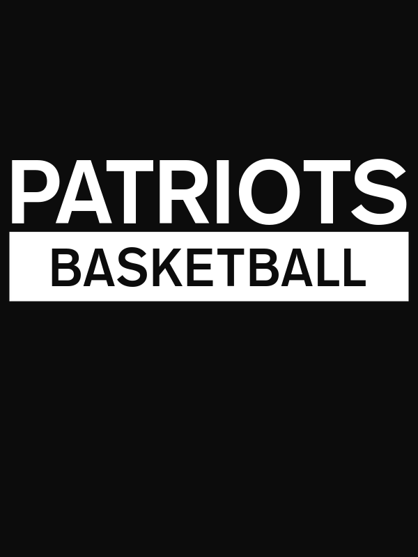 Custom High School Patriots Basketball T-Shirt - Black - Decorate View