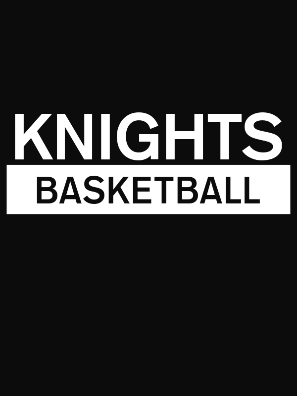 Custom High School Knights Basketball T-Shirt - Black - Decorate View