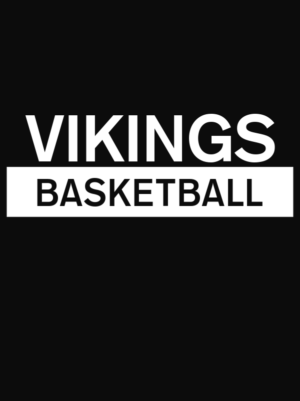 Custom High School Vikings Basketball T-Shirt - Black - Decorate View