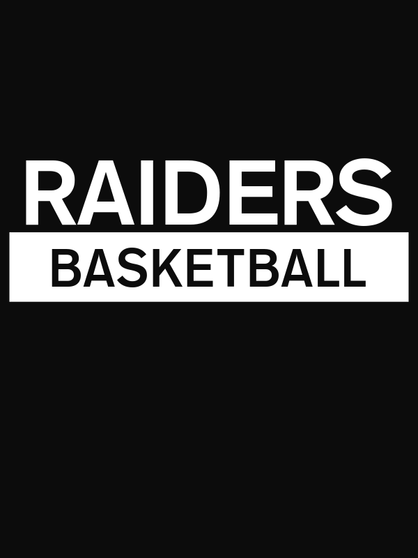 Custom High School Raiders Basketball T-Shirt - Black - Decorate View