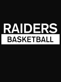 Thumbnail for Custom High School Raiders Basketball T-Shirt - Black - Decorate View