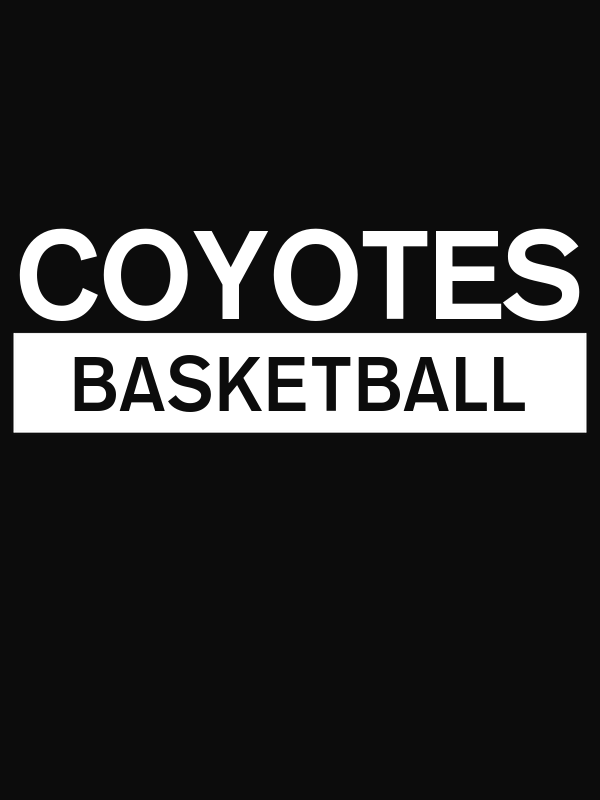 Custom High School Coyotes Basketball T-Shirt - Black - Decorate View